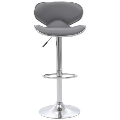 Bar stool Butterfly pakoworld folding chrome metal with PU in grey colour