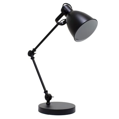 Lampada da lavoro in metallo PWL-0001 pakoworld Ε27 in colore nero D18x34-67cm