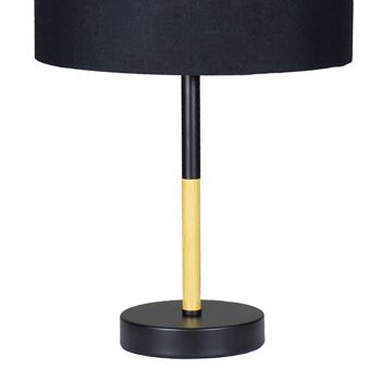 Lampe en métal able PWL-0012 pakoworld Ε27 avec abat-jour noir D25x45cm 4