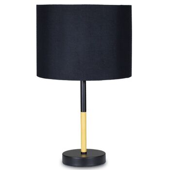 Lampe en métal able PWL-0012 pakoworld Ε27 avec abat-jour noir D25x45cm 1