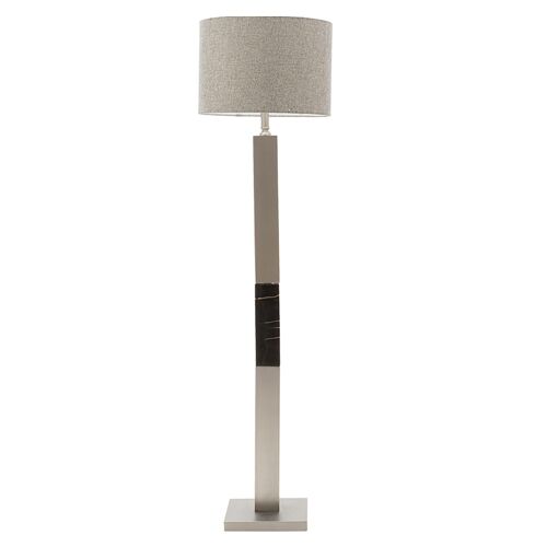 Floor lamp PWL-0940 pakoworld E27 silver-black-grey shape 43x43x153cm