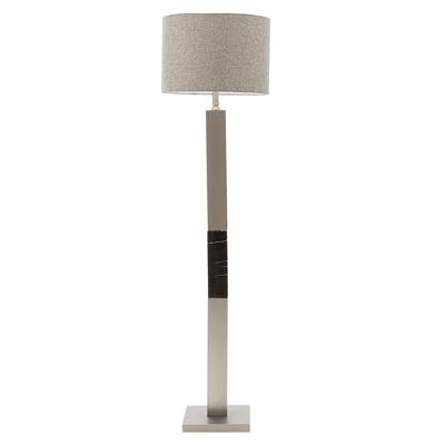 Lámpara de pie PWL-0940 pakoworld E27 forma plata-negro-gris 43x43x153cm