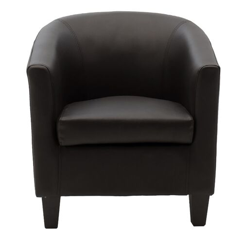 Armchair Grant pakoworld with black pu 67x65x70cm