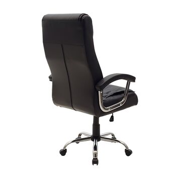 Chaise de bureau de direction Cannon pakoworld avec couleur noir pu et cadre chromé 4