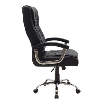 Chaise de bureau de direction Cannon pakoworld avec couleur noir pu et cadre chromé 3