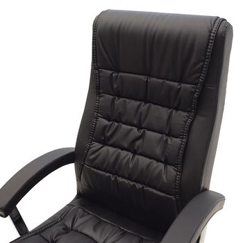 Chaise de bureau de direction Cannon pakoworld avec couleur noir pu et cadre chromé 2
