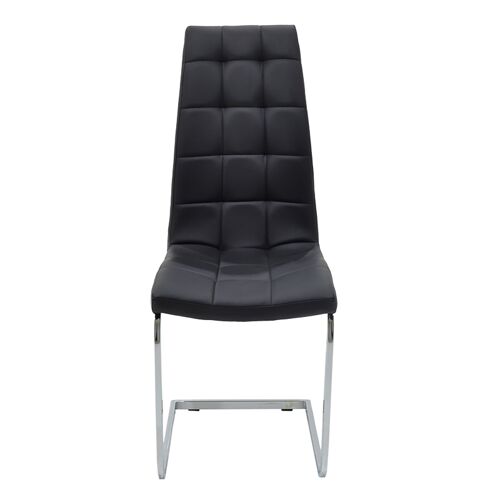 Chair Darrell pakoworld metal chrome PU black