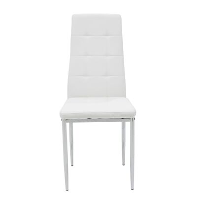 Chair Cube pakoworld PU white-chrome leg