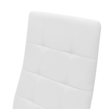Chaise Cube pakoworld PU pied blanc-chrome 4