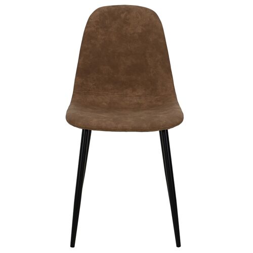 Chair Bella pakoworld PU brown antique-black leg