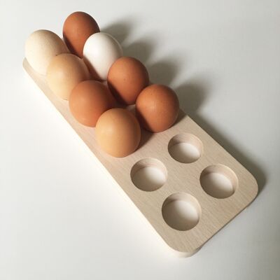 Paulette egg stand - wooden display 12 eggs