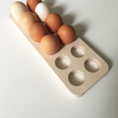 Portauova Paulette - espositore in legno 12 uova