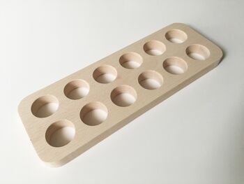 Support à œufs Paulette - Présentoir en bois 12 oeufs 2