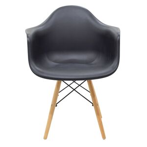 Fauteuil en propylène Julita pakoworld noir - chêne