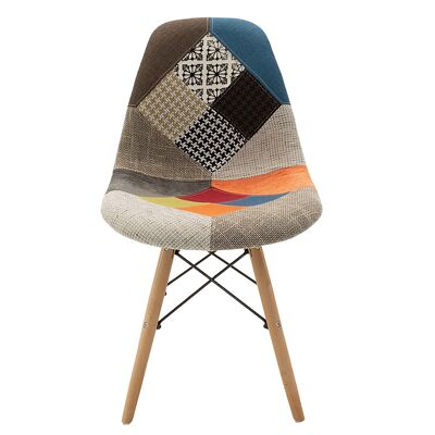 Chair Julita pakoworld multicolor patchwork-oak leg
