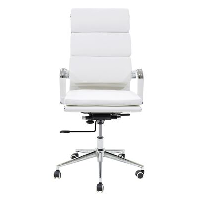 Silla de oficina de gerente Tokyo pakoworld con PU color blanco