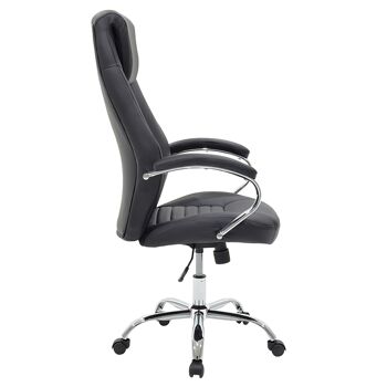 Chaise de bureau de direction Sonar pakoworld avec PU de couleur noire 2