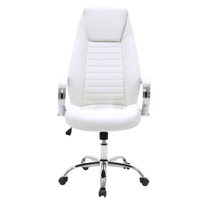 Silla de oficina de gerente Sonar pakoworld con PU en color blanco