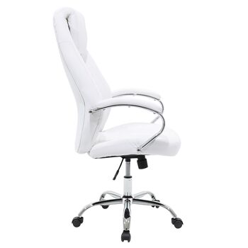 Chaise de bureau de direction Sonar pakoworld avec PU de couleur blanche 2