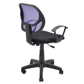 Labour pakoworld chaise de bureau Sara tissu maille noir -violet 3