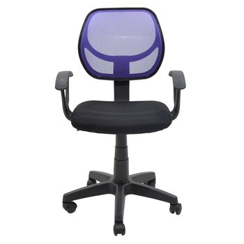 Labour pakoworld chaise de bureau Sara tissu maille noir -violet 1