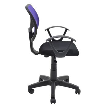 Labour pakoworld chaise de bureau Sara tissu maille noir -violet 2