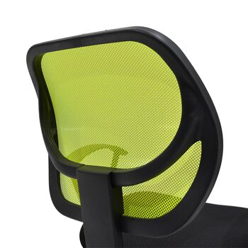 Chaise de bureau travail Sara pakoworld tissu résille noir-vert 4