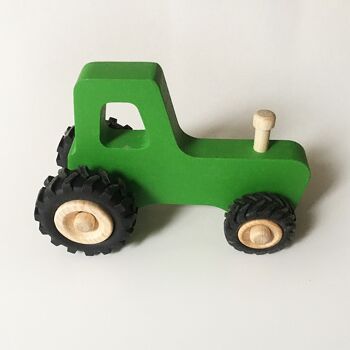 Joseph le petit tracteur en bois - Vert 2