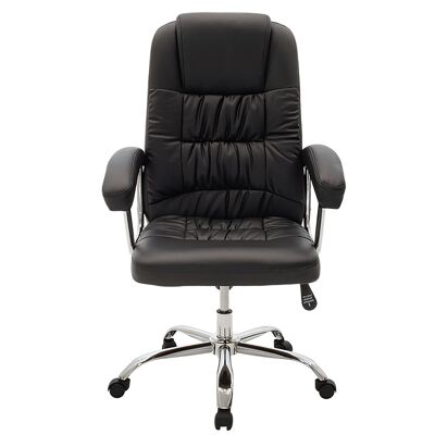 Sedia da ufficio manager Viggo pakoworld con pvc in colore nero