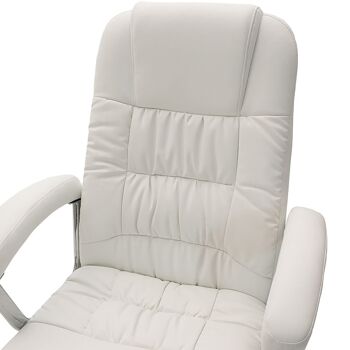 Chaise de bureau de direction Viggo pakoworld avec pvc de couleur blanche 2