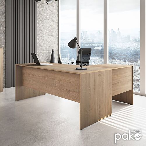 Executive table with side return right side Rio pakoworld sonoma 160x144x75