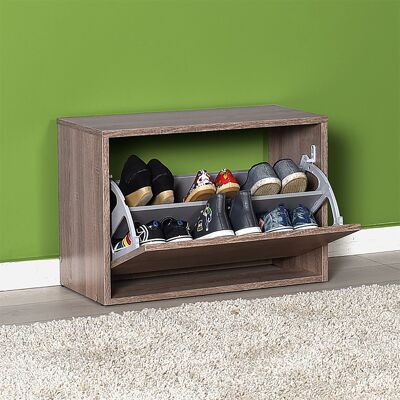 Shoes box pakoworldstorage in latte color with a capacity of 6 pairs 60x30x42cm