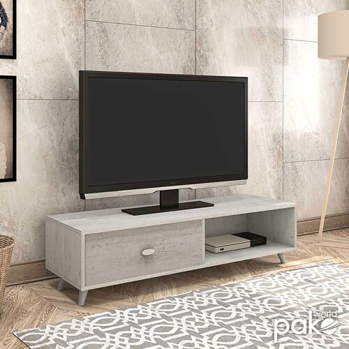 TV FIRENZE pakoworld in grey-beige color 120,5x41x33εκ