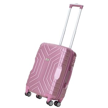Galaxy pakoworld set de valises 3 pcs Hard avec roulettes ABS rose 3