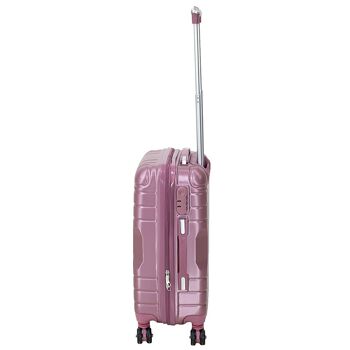 Galaxy pakoworld set de valises 3 pcs Hard avec roulettes ABS rose 4