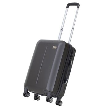 Ligne pakoworld bagage à main avec roulettes ABS dur gris foncé 40x22x55cm 1
