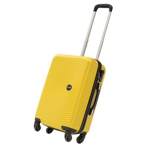 Polar pakoworld hand luggage with wheels hard ABS+PC yellow 38x22,5x57cm