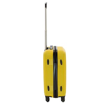 Polar pakoworld bagage à main avec roulettes ABS+PC jaune 38x22,5x57cm 3