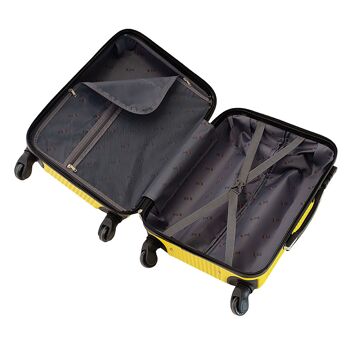 Polar pakoworld bagage à main avec roulettes ABS+PC jaune 38x22,5x57cm 4