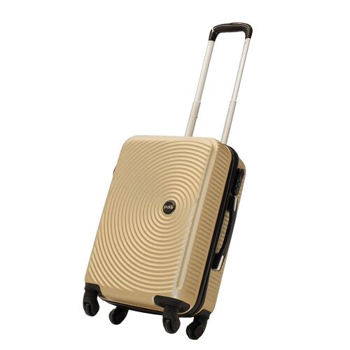 Polar pakoworld hand luggage with wheels hard ABS+PC chapagne 38x22,5x57cm