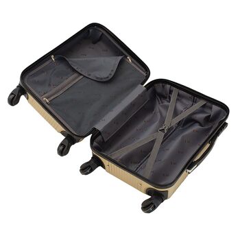 Bagage à main Polar pakoworld à roulettes ABS rigide+PC chapagne 38x22,5x57cm 4