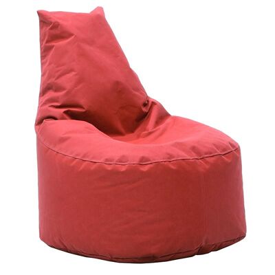 Fauteuil poire Norm pakoworld tissu imperméable rouge