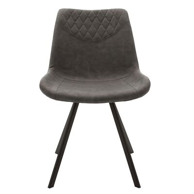Chair Orca pakoworld metal black pu dark grey