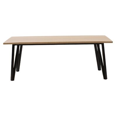 Mesa de centro Justin pakoworld MDF metal en color negro sonoma 120x60x45cm