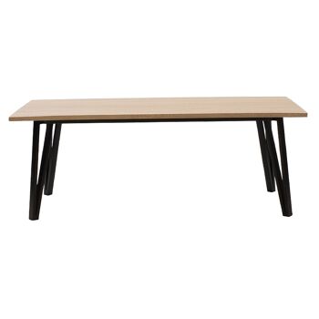 Table basse Justin pakoworld MDF métal de couleur noir sonoma 120x60x45cm 1