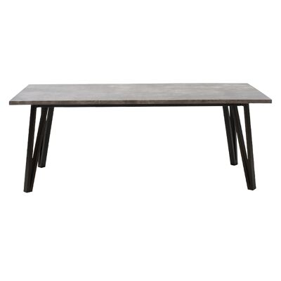 Tavolino Justin pakoworld MDF in metallo grigio cemento colore nero 120x60x45cm