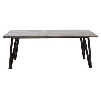 Table basse Justin pakoworld MDF métal gris ciment coloris noir 120x60x45cm 1