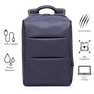 Buniness laptop backpack 15'' blue waterproof TRV-007 pakoworld