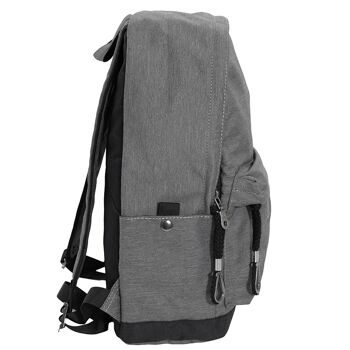 Sac à dos pour ordinateur portable 14''+usb gris étanche TRV-0011 pakoworld 2