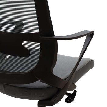 Chaise de bureau gestionnaire Batman pakoworld maille maille gris foncé. 4